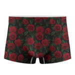 Valentine's Day Rose Pattern Print Men's Boxer Briefs