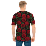 Valentine's Day Rose Pattern Print Men's T-Shirt