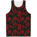 Valentine's Day Rose Pattern Print Men's Tank Top