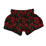 Valentine's Day Rose Pattern Print Muay Thai Boxing Shorts