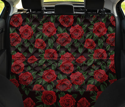 Valentine's Day Rose Pattern Print Pet Car Back Seat Cover