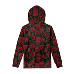 Valentine's Day Rose Pattern Print Pullover Hoodie