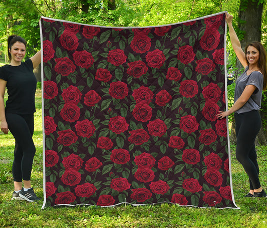 Valentine's Day Rose Pattern Print Quilt