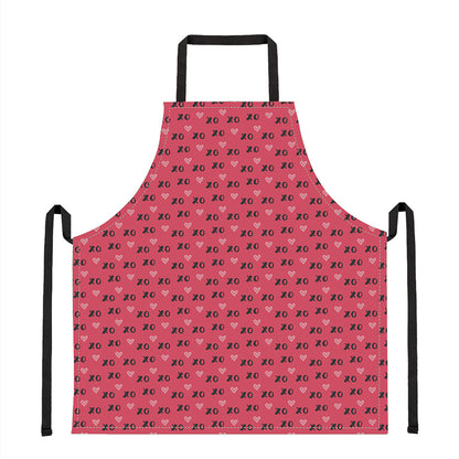 Valentine's Day XOXO Pattern Print Apron