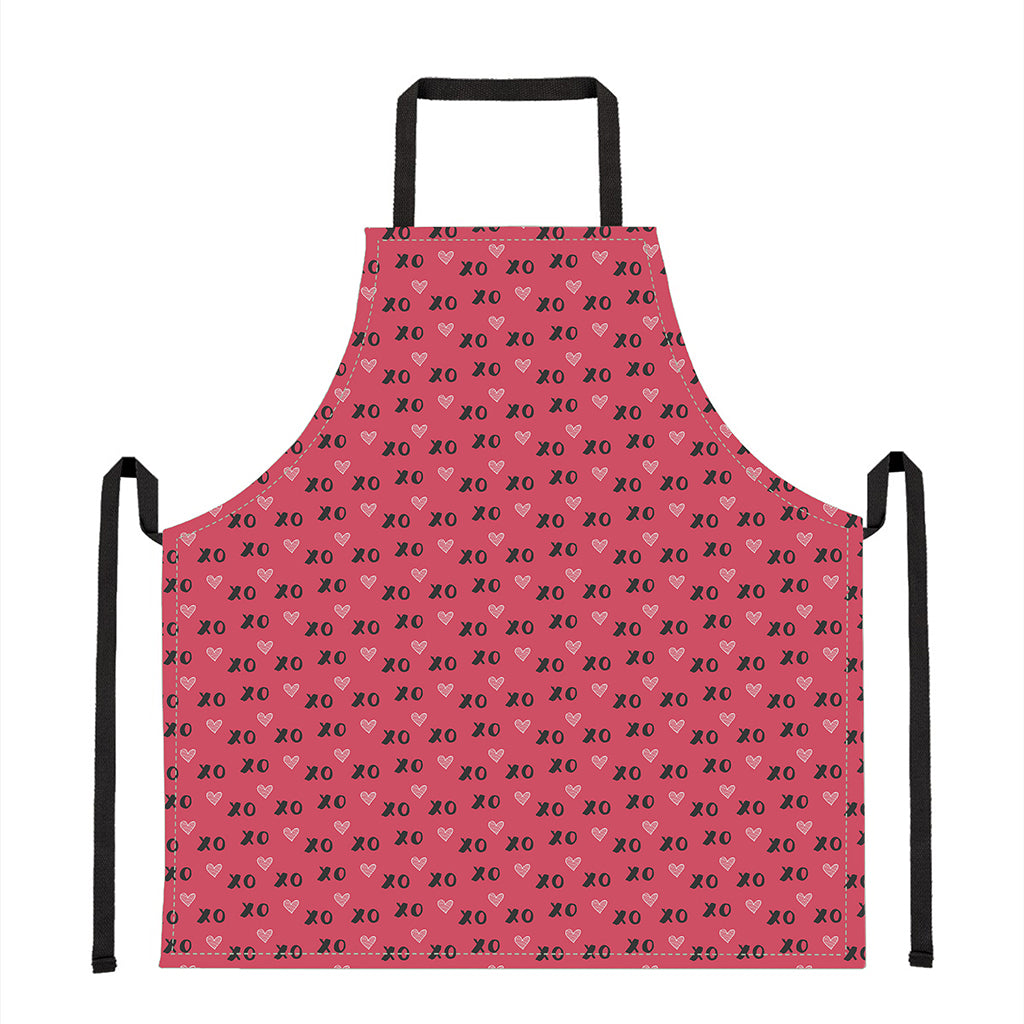 Valentine's Day XOXO Pattern Print Apron