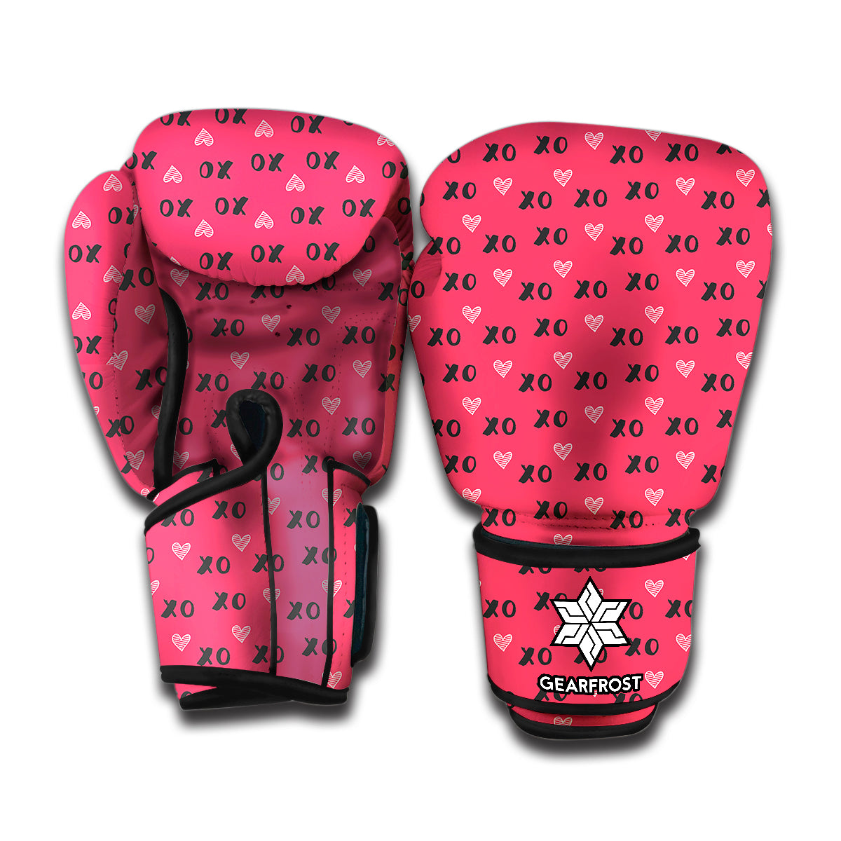Valentine's Day XOXO Pattern Print Boxing Gloves