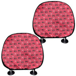 Valentine's Day XOXO Pattern Print Car Headrest Covers