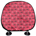 Valentine's Day XOXO Pattern Print Car Headrest Covers