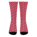 Valentine's Day XOXO Pattern Print Crew Socks