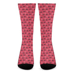 Valentine's Day XOXO Pattern Print Crew Socks