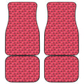 Valentine's Day XOXO Pattern Print Front and Back Car Floor Mats