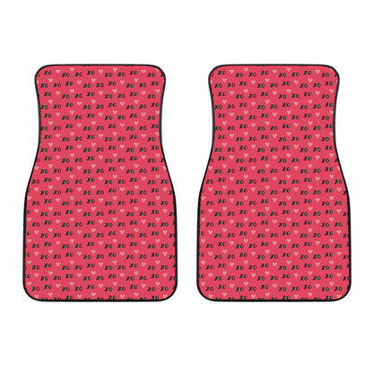 Valentine's Day XOXO Pattern Print Front Car Floor Mats