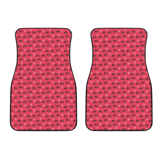 Valentine's Day XOXO Pattern Print Front Car Floor Mats