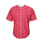Valentine's Day XOXO Pattern Print Men's Baseball Jersey