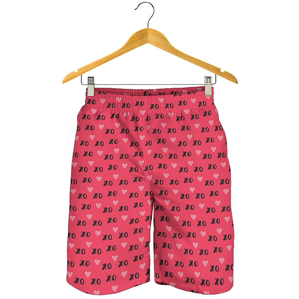 Valentine's Day XOXO Pattern Print Men's Shorts