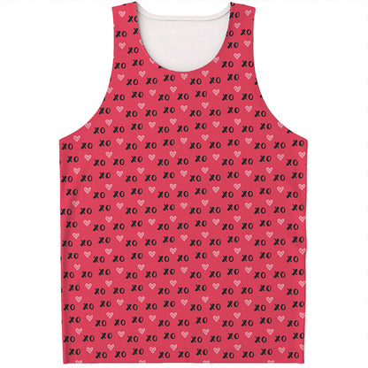 Valentine's Day XOXO Pattern Print Men's Tank Top