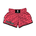 Valentine's Day XOXO Pattern Print Muay Thai Boxing Shorts