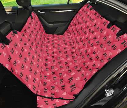 Valentine's Day XOXO Pattern Print Pet Car Back Seat Cover