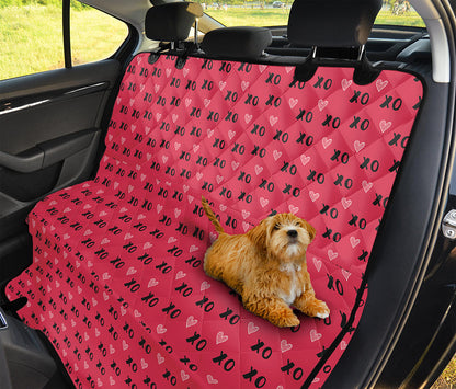 Valentine's Day XOXO Pattern Print Pet Car Back Seat Cover