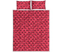 Valentine's Day XOXO Pattern Print Quilt Bed Set