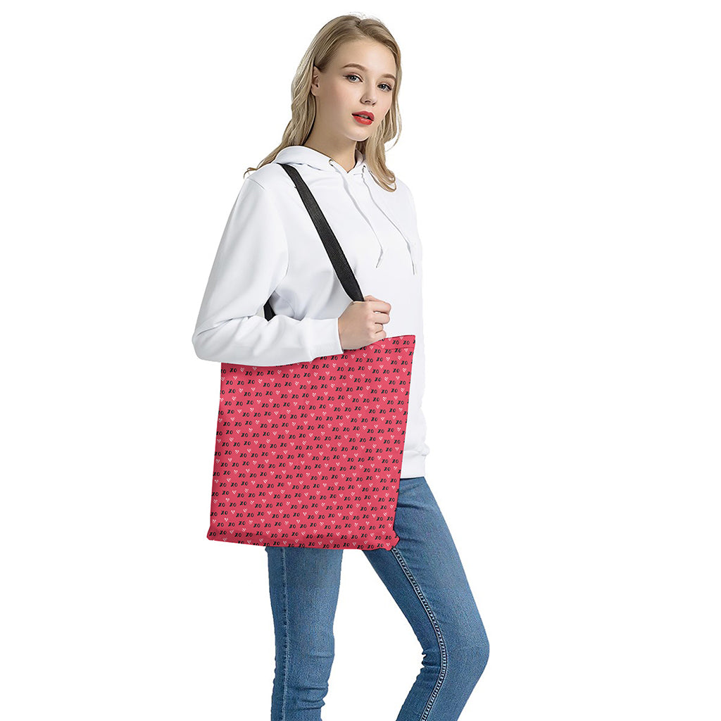 Valentine's Day XOXO Pattern Print Tote Bag