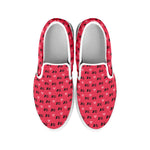 Valentine's Day XOXO Pattern Print White Slip On Shoes
