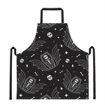 Vampire Coffin Pattern Print Apron