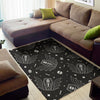 Vampire Coffin Pattern Print Area Rug