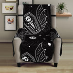 Vampire Coffin Pattern Print Armchair Protector