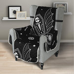 Vampire Coffin Pattern Print Armchair Protector