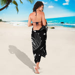 Vampire Coffin Pattern Print Beach Sarong Wrap
