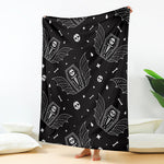 Vampire Coffin Pattern Print Blanket