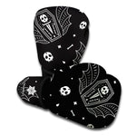 Vampire Coffin Pattern Print Boxing Gloves