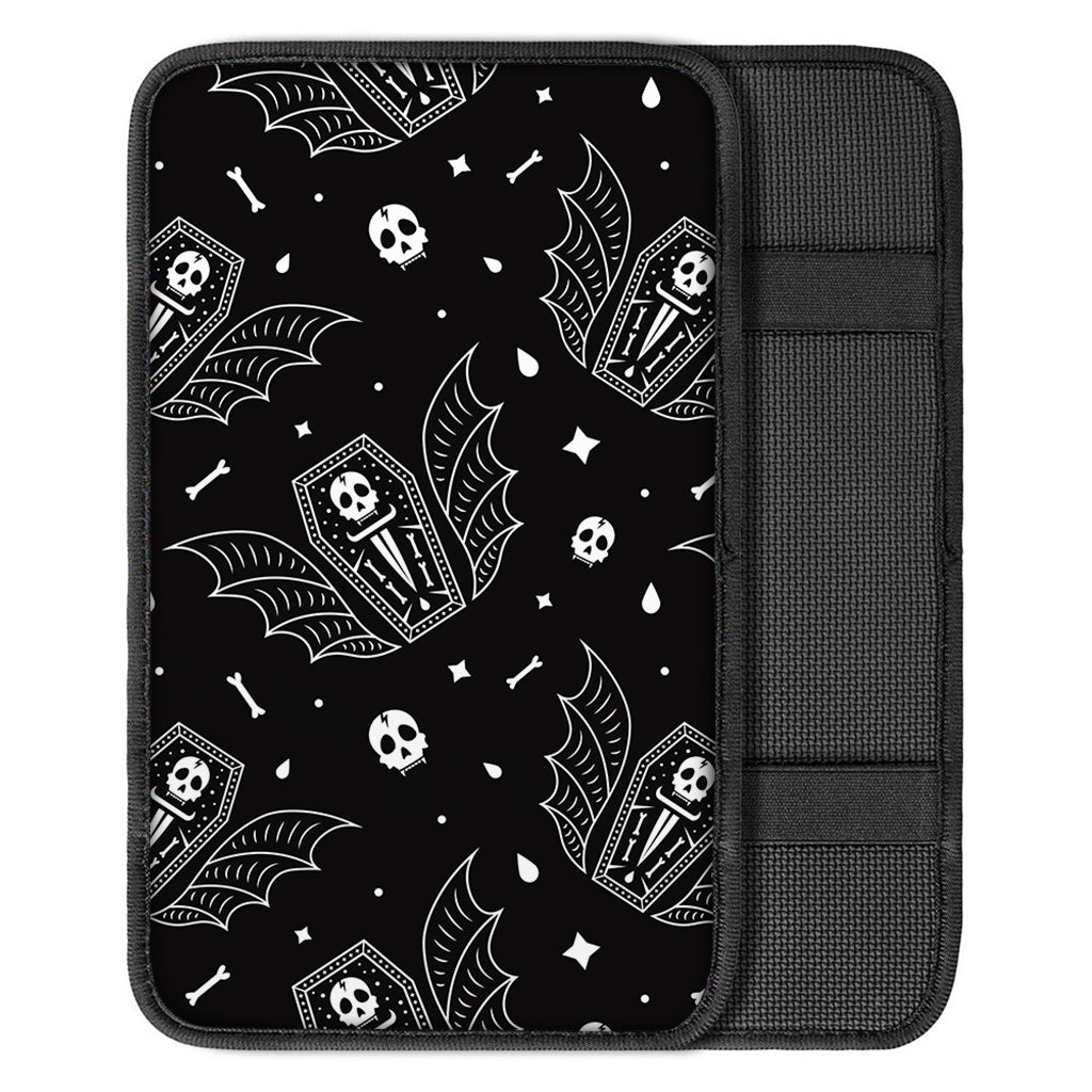Vampire Coffin Pattern Print Car Center Console Cover