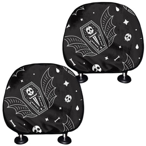 Vampire Coffin Pattern Print Car Headrest Covers