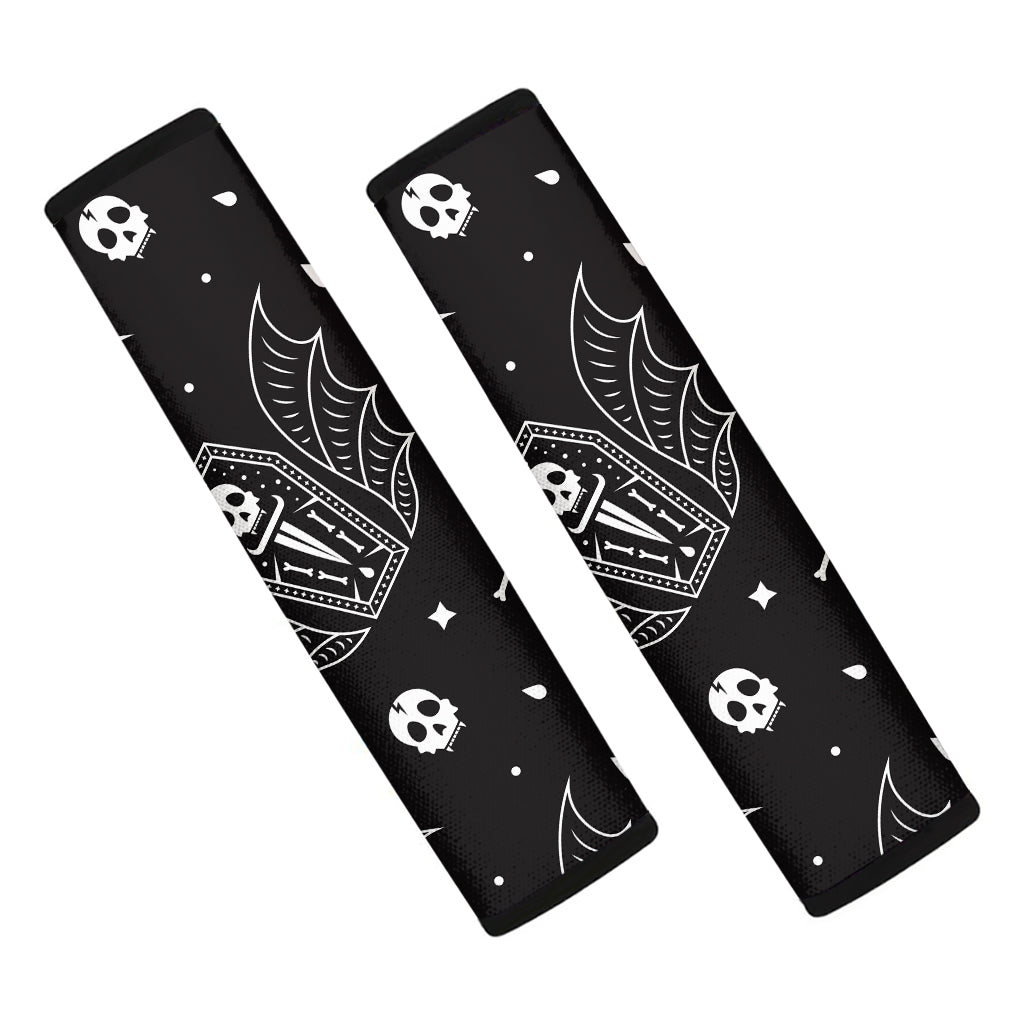 Vampire Coffin Pattern Print Car Seat Belt Covers