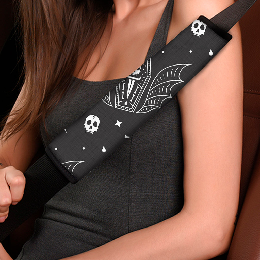 Vampire Coffin Pattern Print Car Seat Belt Covers