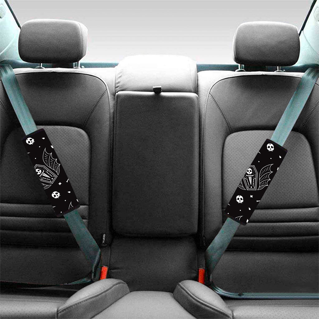 Vampire Coffin Pattern Print Car Seat Belt Covers
