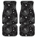 Vampire Coffin Pattern Print Front and Back Car Floor Mats