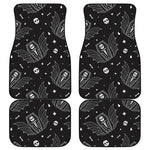 Vampire Coffin Pattern Print Front and Back Car Floor Mats