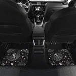 Vampire Coffin Pattern Print Front and Back Car Floor Mats