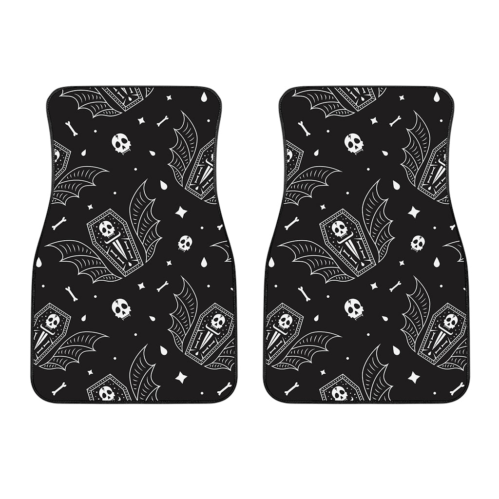 Vampire Coffin Pattern Print Front Car Floor Mats