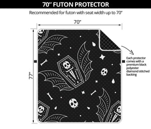 Vampire Coffin Pattern Print Futon Protector