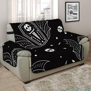 Vampire Coffin Pattern Print Half Sofa Protector