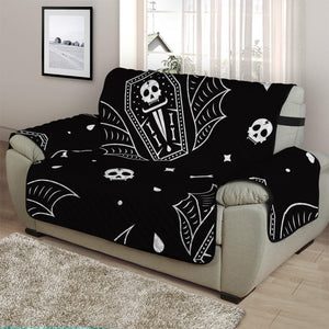 Vampire Coffin Pattern Print Half Sofa Protector