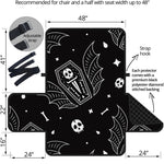 Vampire Coffin Pattern Print Half Sofa Protector