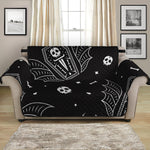 Vampire Coffin Pattern Print Loveseat Protector