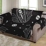 Vampire Coffin Pattern Print Loveseat Protector