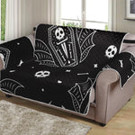 Vampire Coffin Pattern Print Loveseat Protector