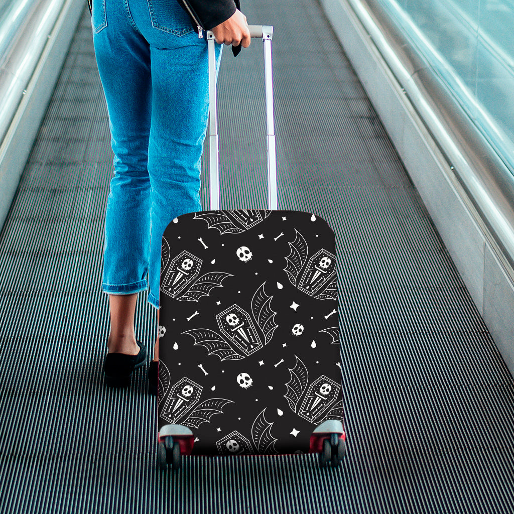 Vampire Coffin Pattern Print Luggage Cover